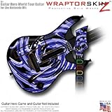 Alecias Swirl 02 Blue Skin fits Band Hero, Guitar Hero 5 & World Tour Guita ....