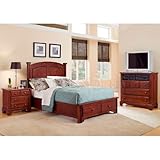 Hamilton/ Franklin Storage Bedroom Set (Cherry) (King) by Vaughan-Bassett