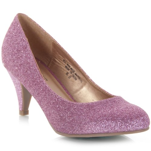Bumper 'Abia-01' Glittery Low Heel Pump