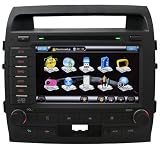 Koolertron For 2008 2009 2010 2011 Toyota LandCruiser 8 HD Touchscreen Indash Autoradio DVD GPS Navigation Player Multimedia System with PIP RDS iPod V-CDC (Factory Fit,Free Map)