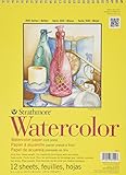 Strathmore 360900 Cold Press 140-Pound 12-Sheets Strathmore Watercolor Paper Pad, 9-Inch by 12-Inch