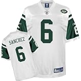Reebok New York Jets Mark Sanchez Replica White Jersey Small