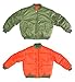 Army Universe Sage Green MA-1 Military Flight Jacket, Reversible Air Force Bomber Pilot Jacket + Red Streamer [Chest Size 37