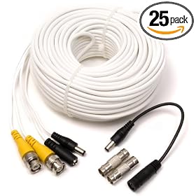 Q-See QS100B Video & Power 100 Foot BNC Male Cable w/2 Female Connectors