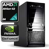 computerwerk - Office Komplett PC Brantford A - AMD Athlon II X2-250 2x 3.0 GHz, 2 GB DDR3-1333, 500 GB S-ATAIII Festplatte, DVD±RW Dual Layer, 256 MB GeForce 7025, Miditower Schwarz, Silent 500 W Netzteil