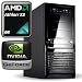 computerwerk - Office Komplett PC Brantford A - AMD Athlon II X2-250 2x 3.0 GHz, 2 GB DDR3-1333, 500 GB S-ATAIII Festplatte, DVD�RW Dual Layer, 256 MB GeForce 7025, Miditower Schwarz, Silent 500 W Netzteil
