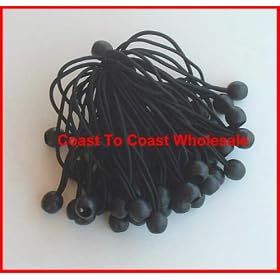 Ball Bungee cord 100 PC, Heavy Duty, for Tarps and More 6 by Import