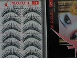 Model 21 High End No. 45 False Fake Eyelashes 10 Pairs