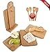 Bamboo Cutting Board Set- 5 Piece With 4 FREE Bamboo Spoons (Valued at $9) - Eco Friendly- Also Used As Cheese Board, Vegetable Board - Make Your Life Easy!