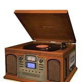 Crosley CR2405A-PA Director CD Recorder with Cassette Player (Paprika)