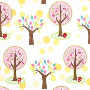 Riley-Blake-Hoo-s-In-The-Forest-Trees-White-Fabric-by-the-Yard