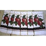 6 APPLE DESIGN KITCHEN TOWEL by 