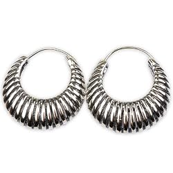 Hoop Ear Ring for Women in Sterling Silver 1 inches
