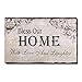 Adeco [SP0105 Decorative Wood Wall Hanging Sign Plaque Bless Our Home with Love and Laughter Off White Black Home Decor - 13.8x8.7 Inches