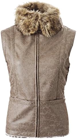 Montanaco Faux Shearling Aviator Vest Womens