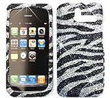 HTC Arrive Full Diamond Crystal, Clear Zebra Hard Case,Cover,Faceplate,Snap ....