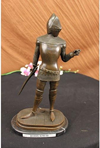 Rare Bronze Sculpture, Statue Vintage Signed Knight Worrior, Ladies, Have You Always Dreamed Of Having A Knight In Shining Armor Sweep You Off Of Your Feet? Gentlemen, Do You Long For Adve...