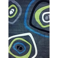 Modern Area Rug 8 Ft. X 10 Ft. 6 In. Design Studio 600 Charcoal