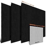 (OVERSIZE Pack) MagicFiber Microfiber Cleaning Cloths - Extra Large Cloths Specially Designed for Large LCD, LED, 4K, 3D, Plasma TV Screens and Other Delicate Surfaces (3 Black 16x16", 1 Grey 6x7")