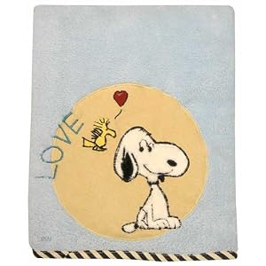 Lambs & Ivy Vintage Snoopy Plush Blanket