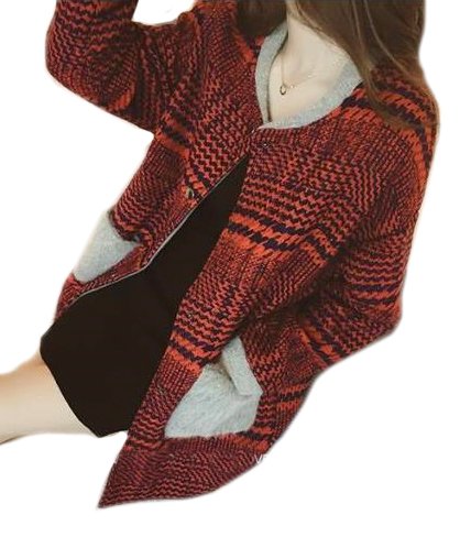 Clack 大きいサイズ コート ツイード素材 チェック柄 ファーポケット付き アウター 羽織り ロング レディース 【正規品】