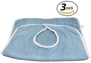 3 Terry Adult Bib - Blue