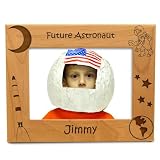 Personalized Astronaut & Rocketship Wooden Picture Frame