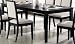 Extendable Dining Table Contemporary Style Distressed Black Finish