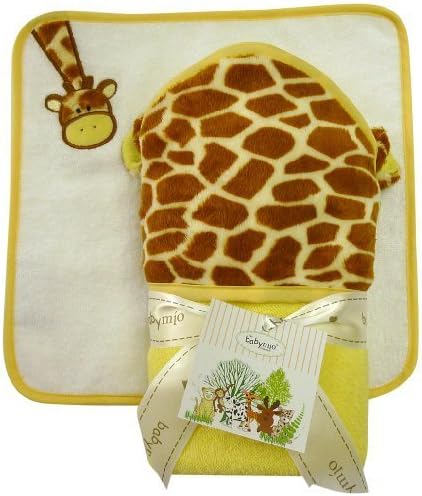 The Babymio Collection Hooded Towel and Washcloth Set, Giraffe by The Babymio Collection