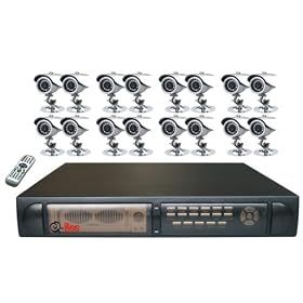 Q See 4 Channel H.264 Pentaplex Network DVR with CIF Realtime Recording on Each Channel   250 GB Hard Drive and 4 Color CCD Night Vision Camera Kits