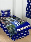 Chelsea Football Club CHAMPIONS single bed duvet cover bedding set