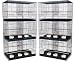 Brand New Lot of Six Aviary Breeding Bird Cage 24x16x16/Stand w/Divider- BLACK