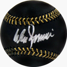 Don Zimmer Autographed Black Leather MLB Baseball