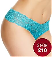 Low Rise Lace Bandeau Thong