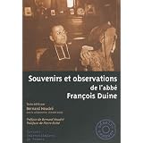 Souvenirs et observations de l'abb� Fran�ois Duinepar Bernard Heudr�