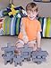 Premium Big Briks Light Gray Basic Builder Set #1 - 84 Pack - Compatible with All Major Large Size Brands - Large Pegs