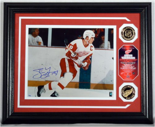Buy Steve Yzerman Rookie Autographed Photo Mint by Highland Mint