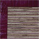 Cheena Heritage Bordered with Embossed Leather Big Croc Cherry Red Contemporary Rug Size: 6' x 9' Rectangle