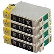 4 Black T0711 Compatible Ink Cartridges. For Epson Stylus B40W,BX300F,BX310FN,BX600FW,BX610FW, D120,D120 WiFi,D78,D92, DX4000,DX4050,DX4400,DX4450, DX5000,DX5050,DX6000,DX6050,DX7000F, DX7400,DX7450,DX8400,DX8450,DX9400 WiFi,DX9400F, S20,S21,SX100,SX105,SX110,SX115,SX200, SX205,SX210,SX215,SX400,SX405,SX405 WiFi, SX410,SX415,SX510W,SX515W,SX600FW,SX610FW. Can also be used as higher capacity replacements for T0891 cartridges. Latest chip & maximum yield.