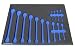 Foam Tool Organizer for 14 Craftsman Inch Wrenches, Black and Blue Foam Tool Organizer for 14 Craftsman Inch Wrenches, Black and Blue