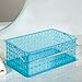 InterDesign Storage Organizer Basket, for Bathroom, Health and Beauty Products - Medium, Aqua