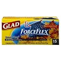 Glad ForceFlex Lawn & Leaf Drawstring Trash Bags, 39 Gallon 15-Count (Pack of 5)