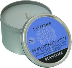 Lavender Aromatherapy Candle- made with 100% pure essential oils - 6oz tin