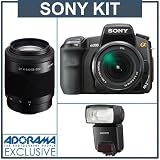 Sony Alpha DSLR-A200 Digital SLR Camera Body with Sony 18-70mm Zoom Lens, 10.2 Megapixels, 2.7 LCD Screen, Sony 55 - 200mm f/4-5.6 Telephoto Digital SLR 0.29x Zoom Lens & Sony HVL-F42AM Shoe Mount Flash