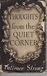 THOUGHTS FROM THE QUIET CORNER