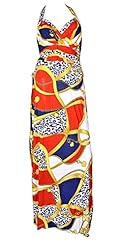 Plus Size Chevron Print Polyester Spring Maxi Dress 