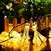 Covboa Solar String Lights, 20ft 30 LED Water Drop Solar Lights Outdoor String Fairy Waterproof Lights Garden Decorations Christmas Lights for Room, Patio, Home, Party,Yard (Warm White)