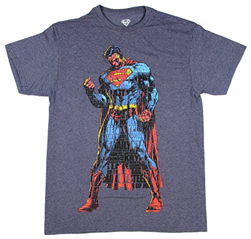 DC Comics Superman Man of Steel Verbiage Licensed Graphic T-Shirt