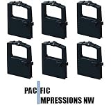 6 Pack Replacement Ribbons for Okidata Microline ML 182 184 320 321 390 420 490 720 5320