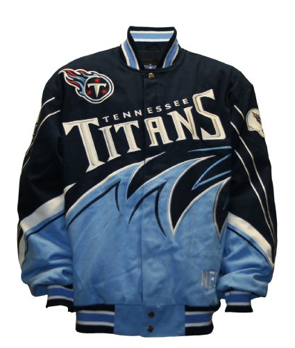 NFL Men's Tennessee Titans Slash Jacket (Navy/Titans Blue, 4X-Large)